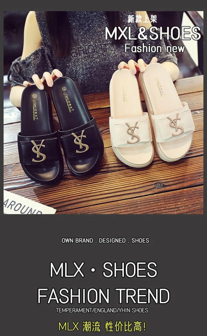 Women's Casual Leather Sandals with Thick Bottom