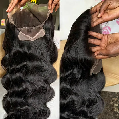 42 Inch 250% Density Body Wave Lace Front Wig Black