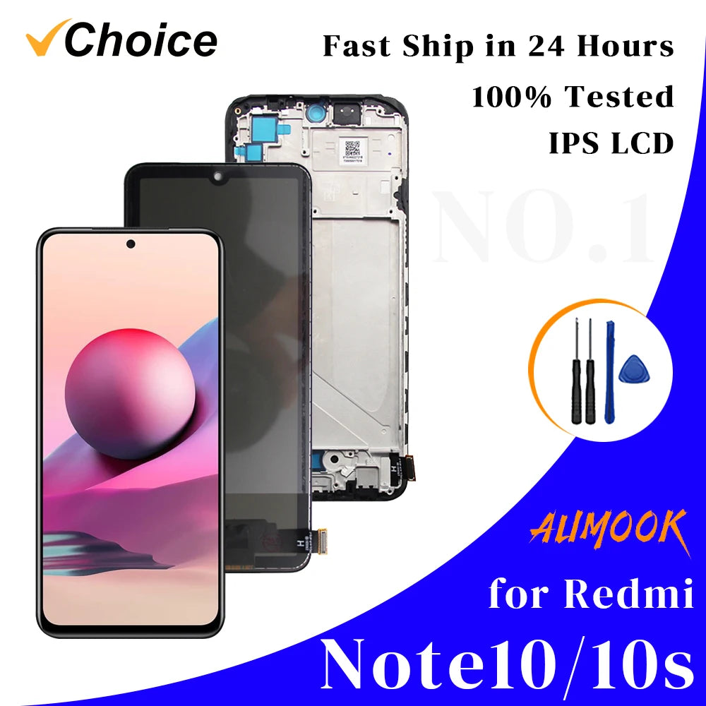 AMOLED LCD Display Touch Screen Digitizer for Redmi Note 10S