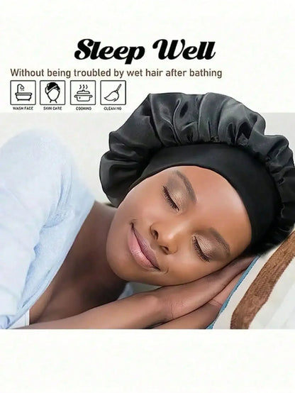 Luxury Satin Silk Sleep Cap for Women and Unisex
