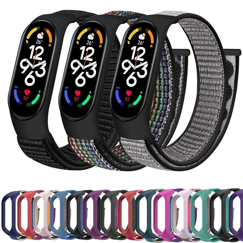 Nylon Adjustable Watchband for Xiaomi Mi Band 3 4 5 6 7