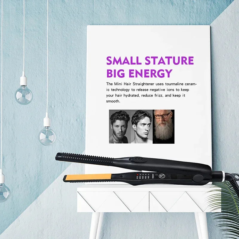 2-in-1 Mini Hair Straightener and Curling Iron