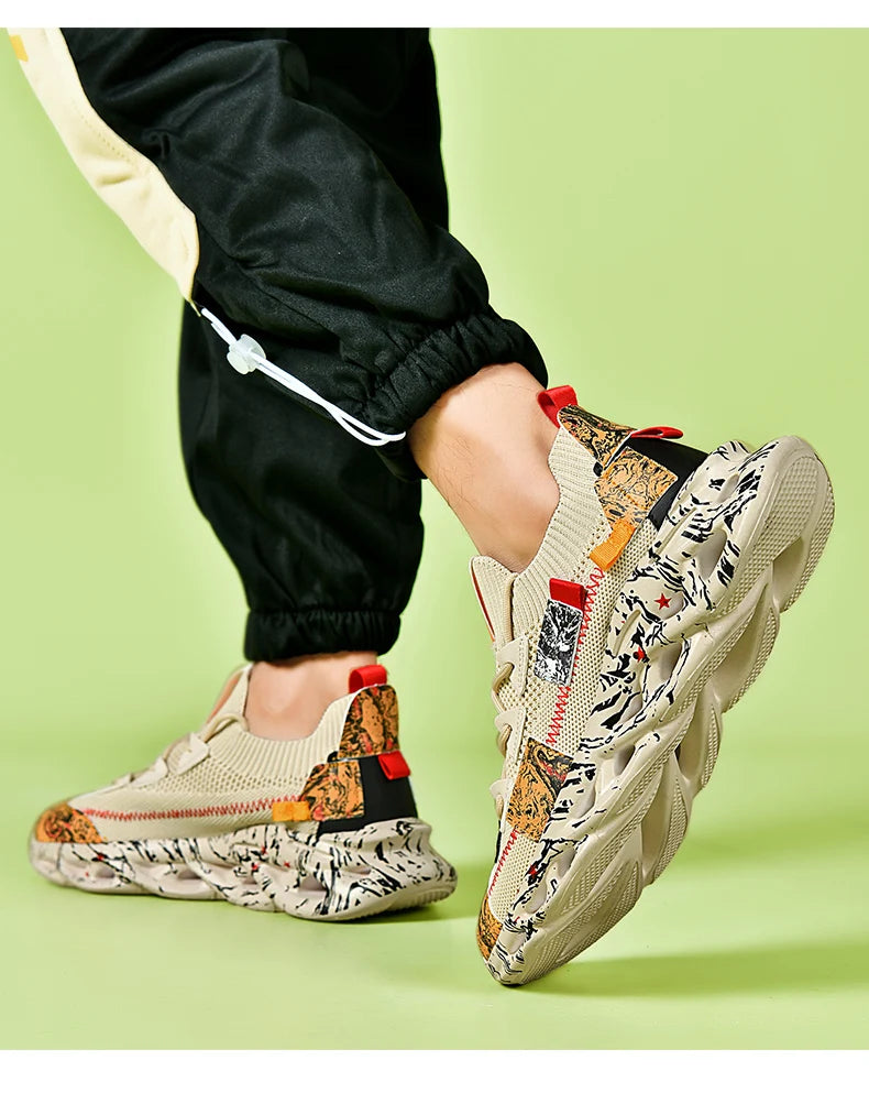 Men's Breathable Lace-Up Sneakers