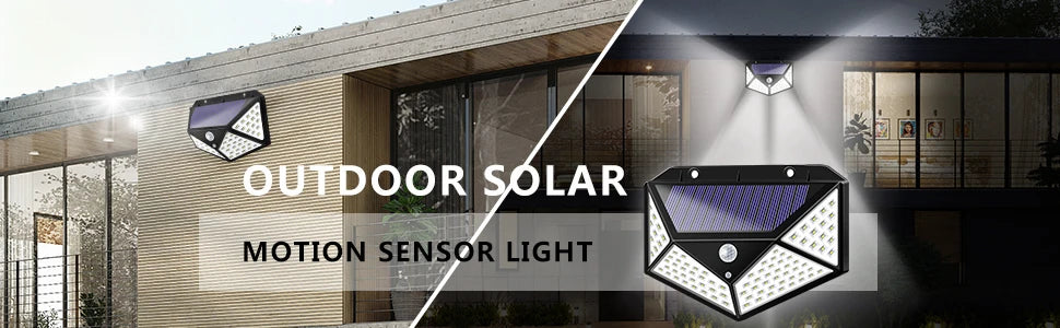 100 LED Solar Security Lamp Waterproof Motion Sensor