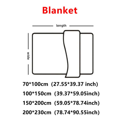 Striped Coral Fleece Multifunctional Blanket