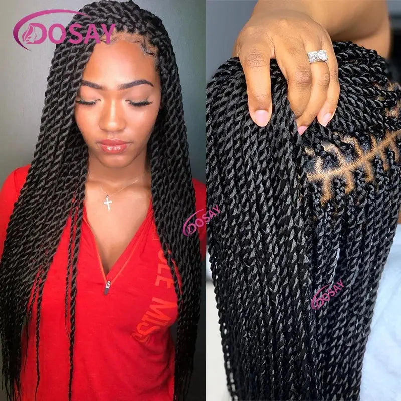Twist Braided Lace Front Wig Synthetic Full Lace Wig