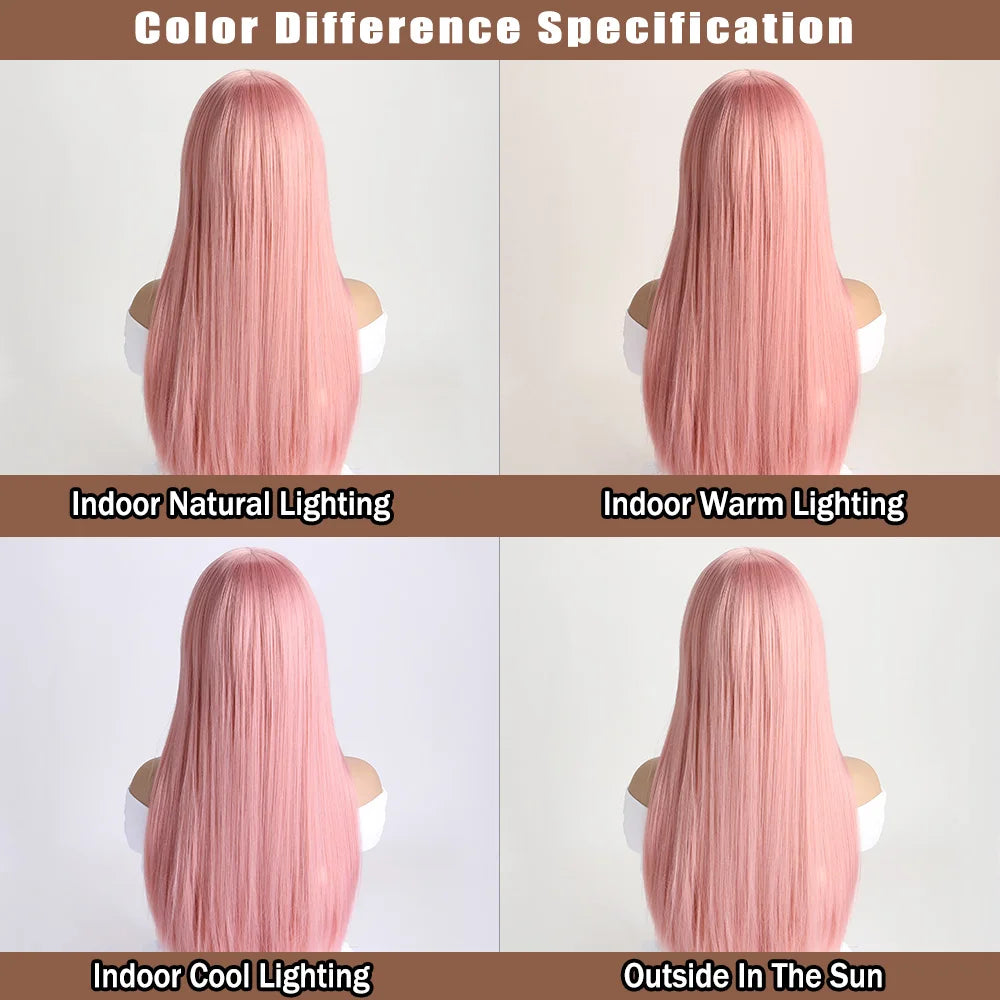 26 Inch Long Straight Synthetic Wig for Women