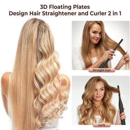Small Flat Iron for Short Hair, Temperature Adjustable