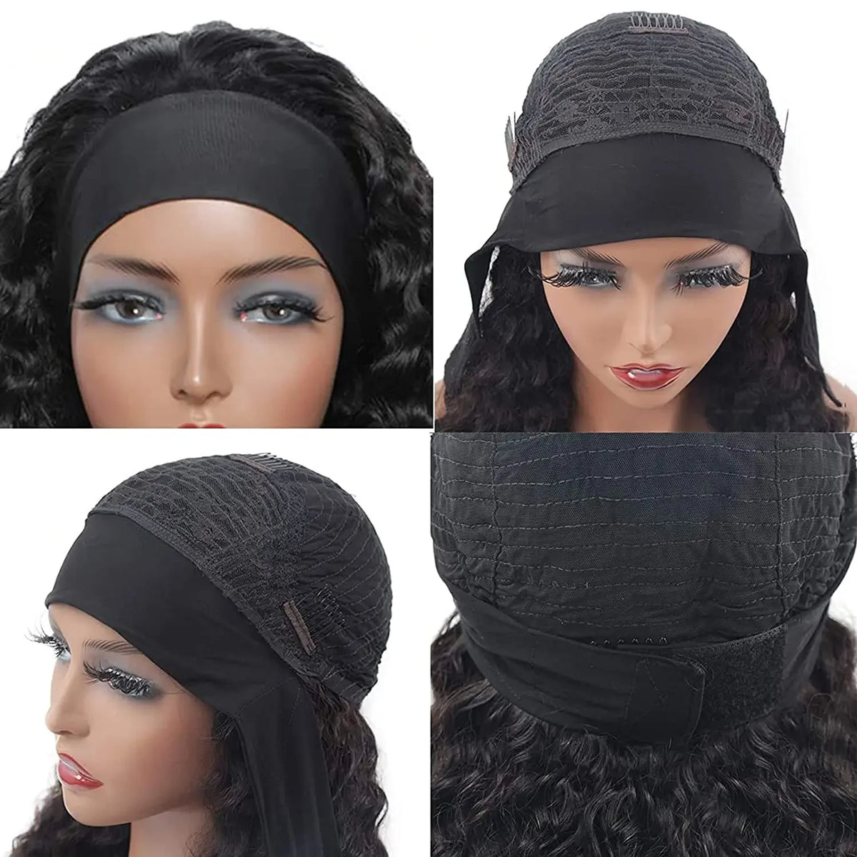 Afro Kinky Curly Wig with Headband 200% Density