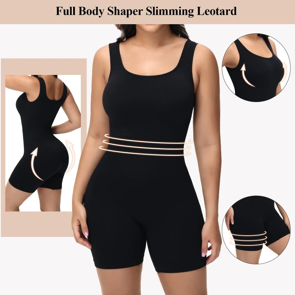 Wide Strap Bodysuit Shapewear for Women in Black/Nude