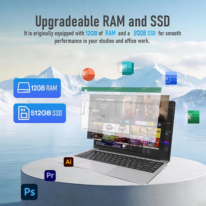 Xiaman Ultra Slim 14.1 Inch Laptop 12GB RAM 1TB SSD