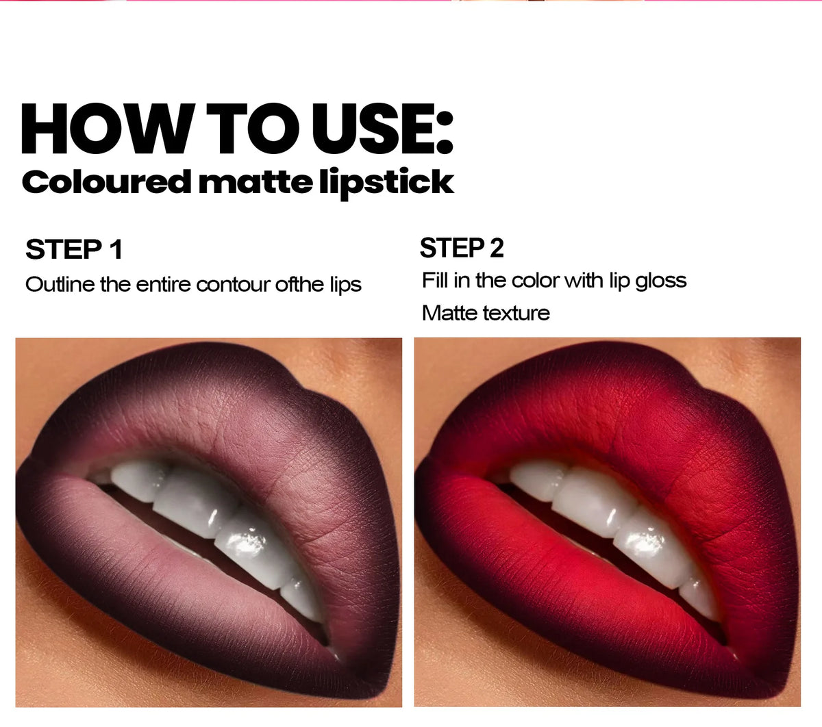 Waterproof Matte Black Lipstick and Lipgloss Duo
