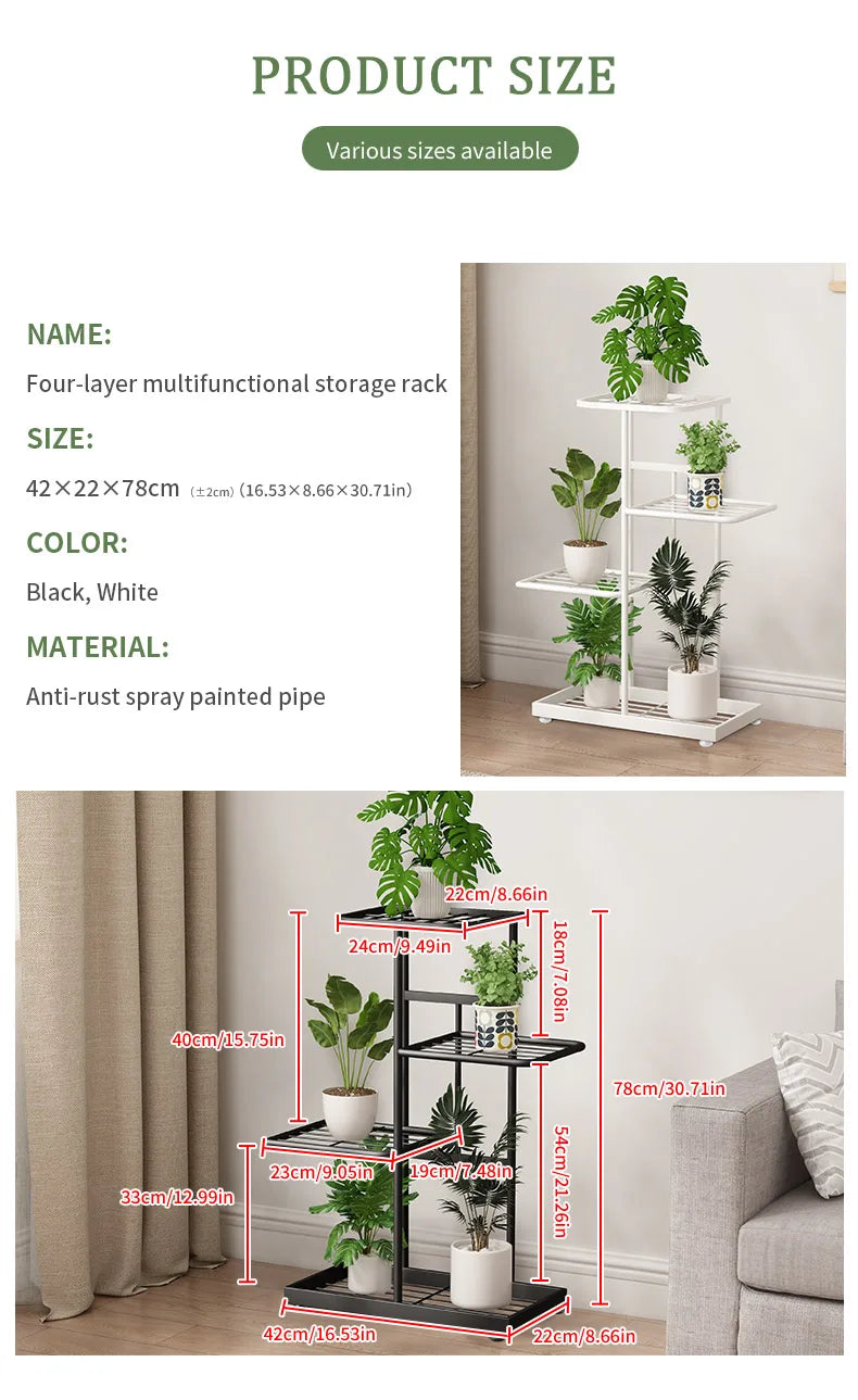 Iron Plant Stand Organizer with 6 Layers for Flowers