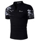 Men's Casual V Neck Polo Shirt in Polyester