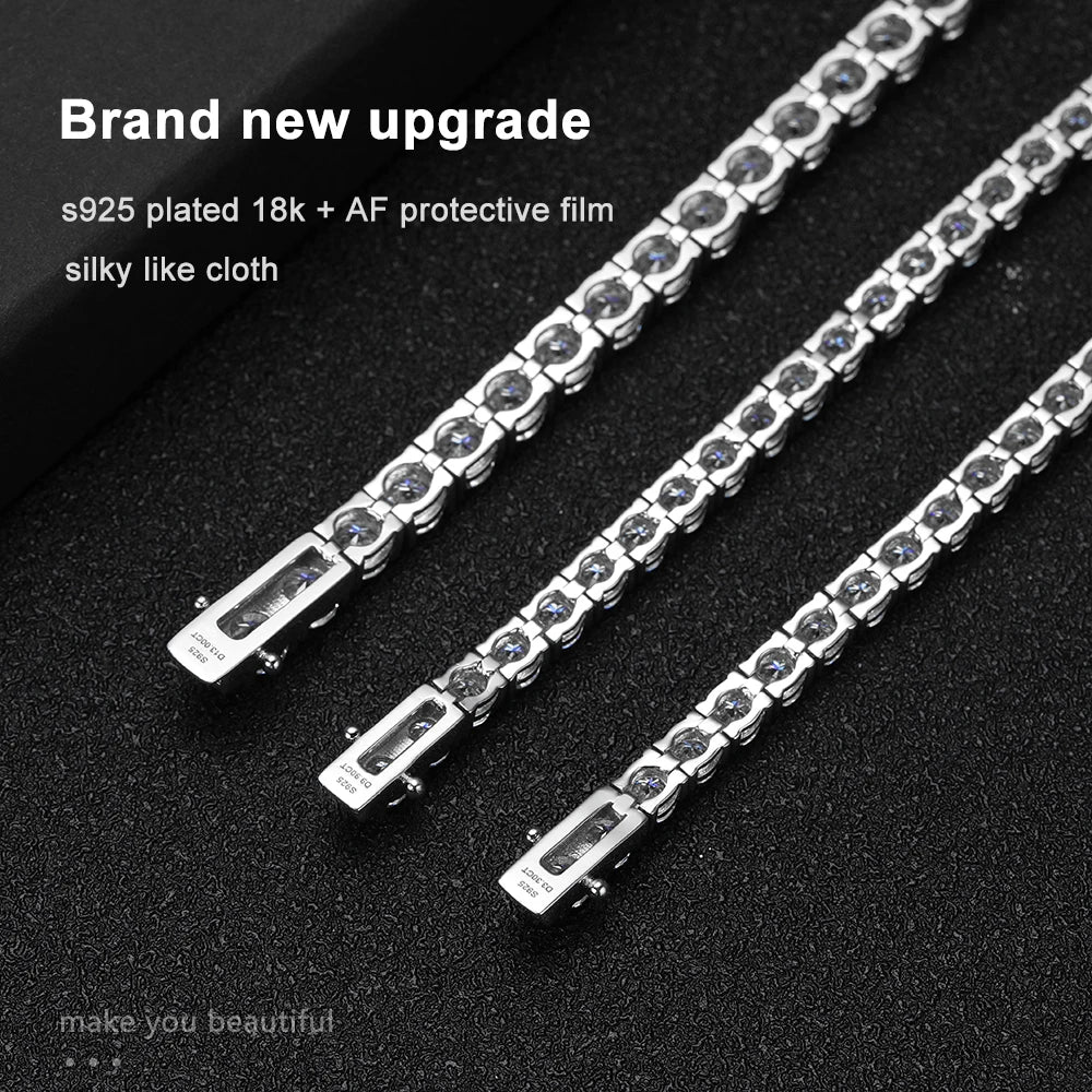 Moissanite Tennis Bracelet in 925 Sterling Silver