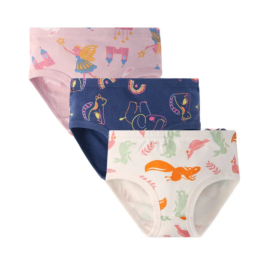 Children's Girls Cotton Unicorn Print Panties