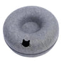 Felt Donut Cat Bed with Breather Hole and Tunnel