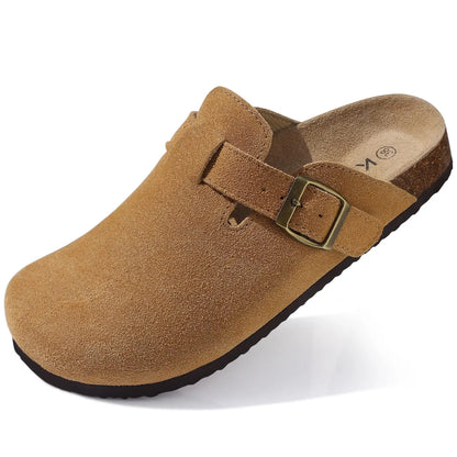 Shevalues Suede Clogs for Women Summer Mules with Arch Support