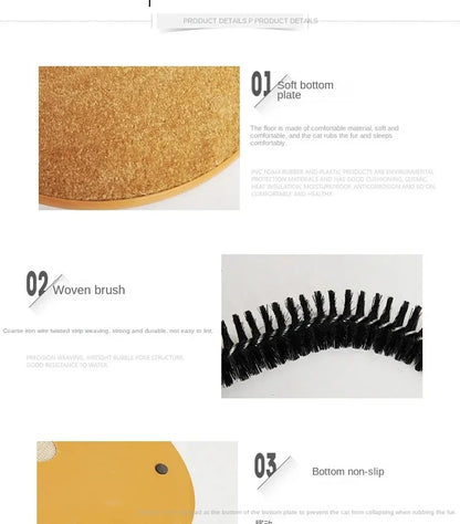 Cat Toy Arch with Massage Brush and Scratching Pad