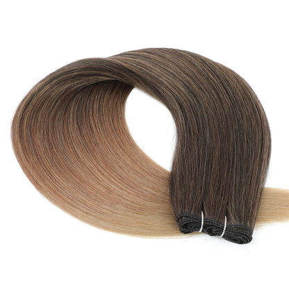 30 Inch Bone Straight Synthetic Hair Bundles Piano Blonde Ombre