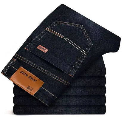 Men's Slim Fit Denim Jeans Casual Black Blue