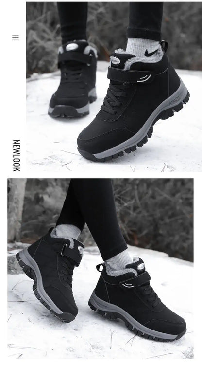 Men's Winter Ankle Snow Boots with Plush Lining