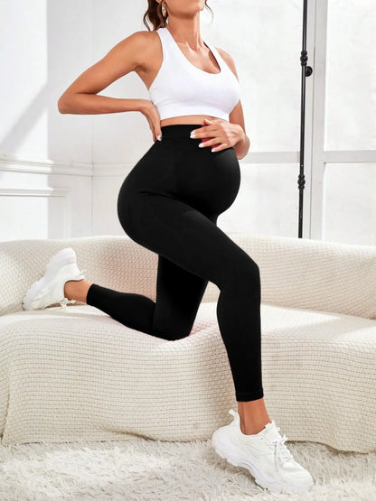 High Waist Maternity Leggings with Belly Support