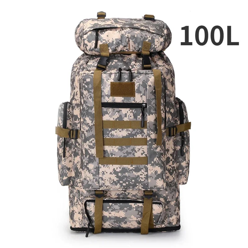 80L Tactical Mountaineering Backpack for Hiking Camping