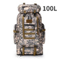 80L Tactical Mountaineering Backpack for Hiking Camping