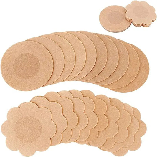 100Pcs Disposable Invisible Nipple Covers Natural Color