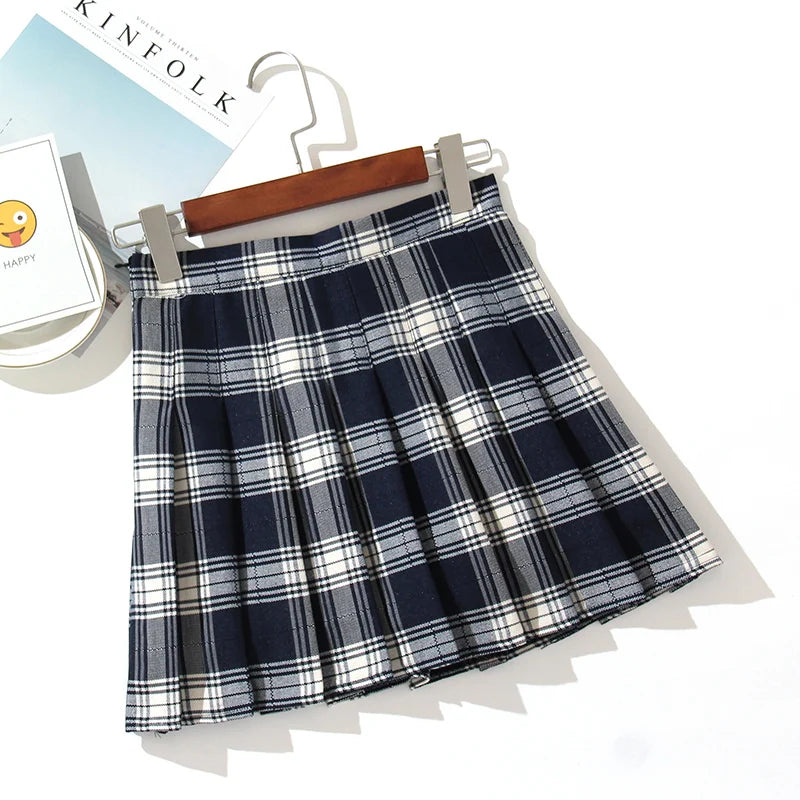 Plaid A-Line Mini Skirt for Women