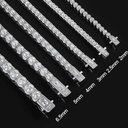 Moissanite Tennis Bracelet 925 Sterling Silver White Gold