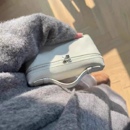 Lychee Grain Patent Leather Shoulder Bag for Women