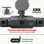 4 Channel WiFi Car DVR Dashcam with 360 Degree Recording