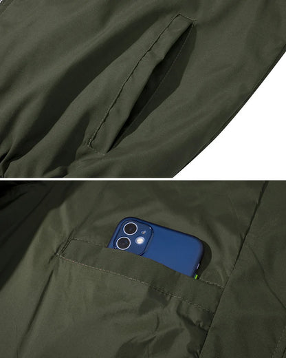 Men's Lightweight Casual Bomber Jacket Polyester
