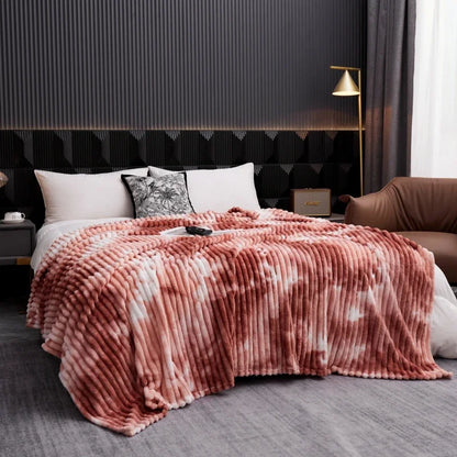 Tie Dye Flannel Fleece Blanket for Beds