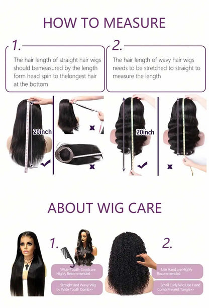 Body Wave Human Hair Glueless Wig 40 42 Inch