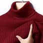 Men's Ribbed Turtleneck Sweater Casual Long Sleeve