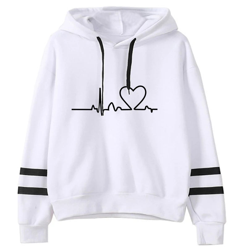 Womens Casual Stripe Hoodie and Sweatpants Set
