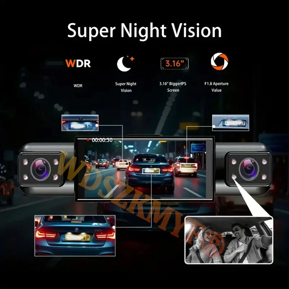 4 Lens 1080P Car DVR Video Recorder with Rear View Camera