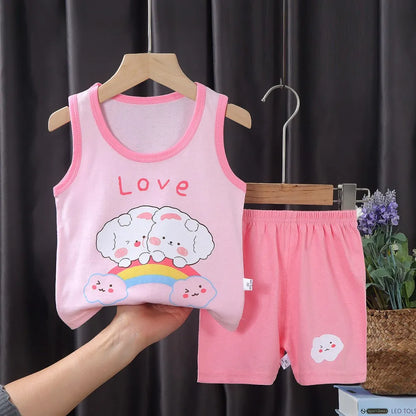 Cotton Summer Kids Clothing Set T-Shirt and Shorts