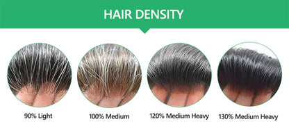 Fine Mono Men Short Toupee 5 Inch Indian Hair System