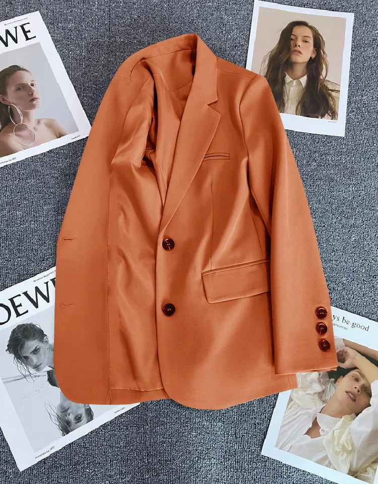 Elegant Long Sleeve Blazer Coat for Women