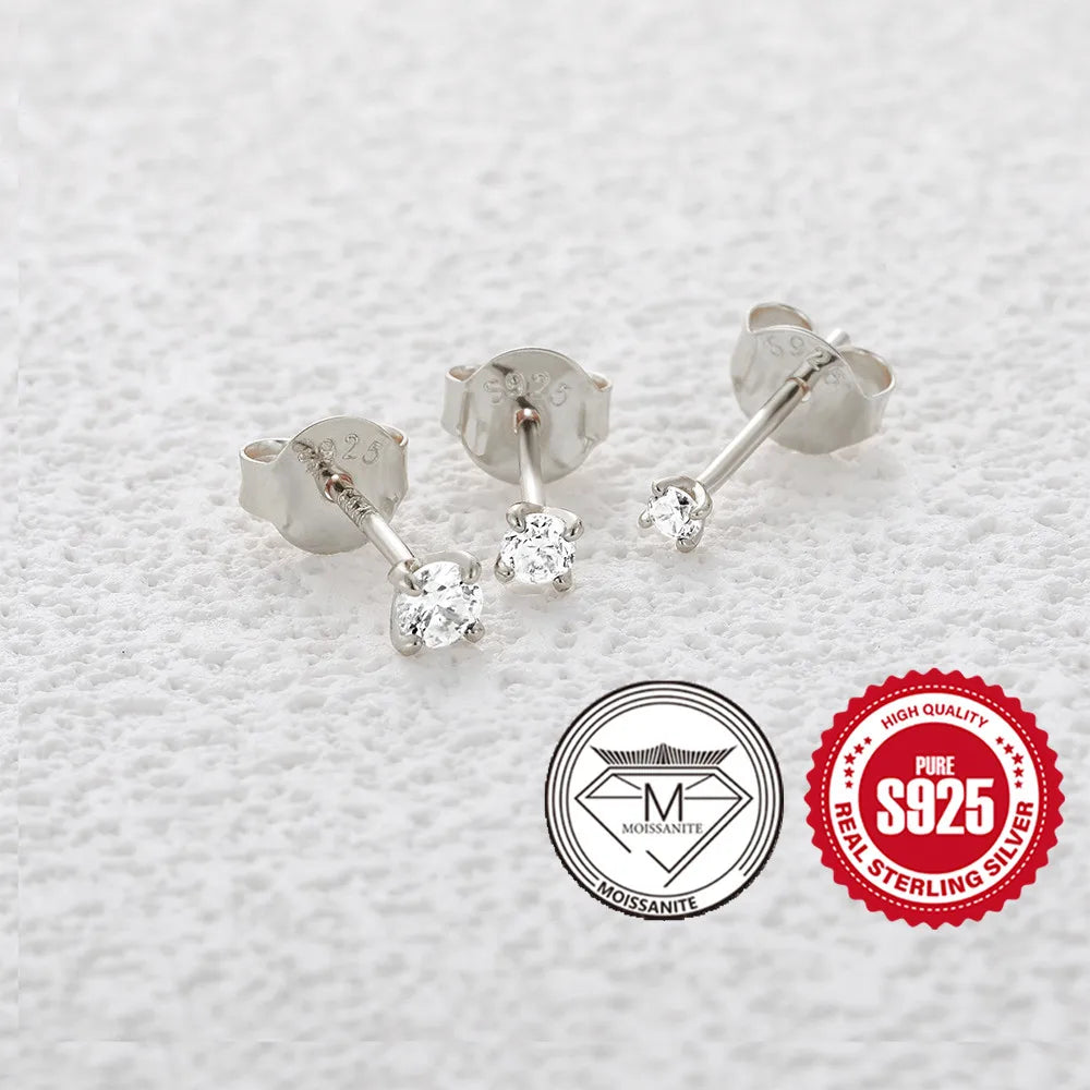 Canner Moissanite Stud Earrings 925 Sterling Silver
