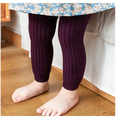 Cotton Stretch Baby Leggings with Side Stripe