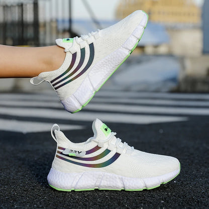 Men's Breathable Lightweight Black Running Sneakers