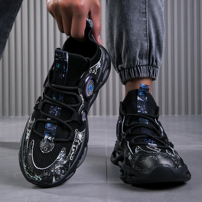Men's Breathable Lace-Up Sneakers