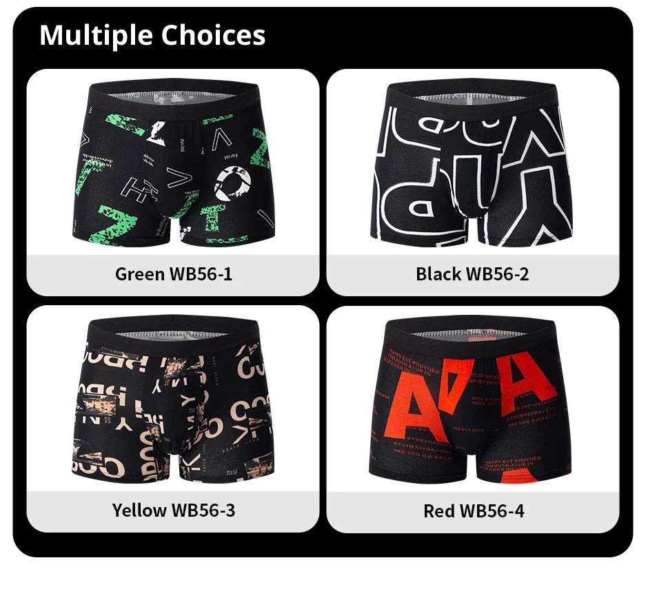 Men's Printed Boxer Shorts Comfortable Plus Size