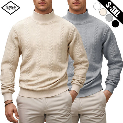 Thick Knitted Turtleneck Sweater for Men