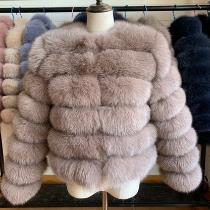 4in1 Real Fox Fur Coat for Women